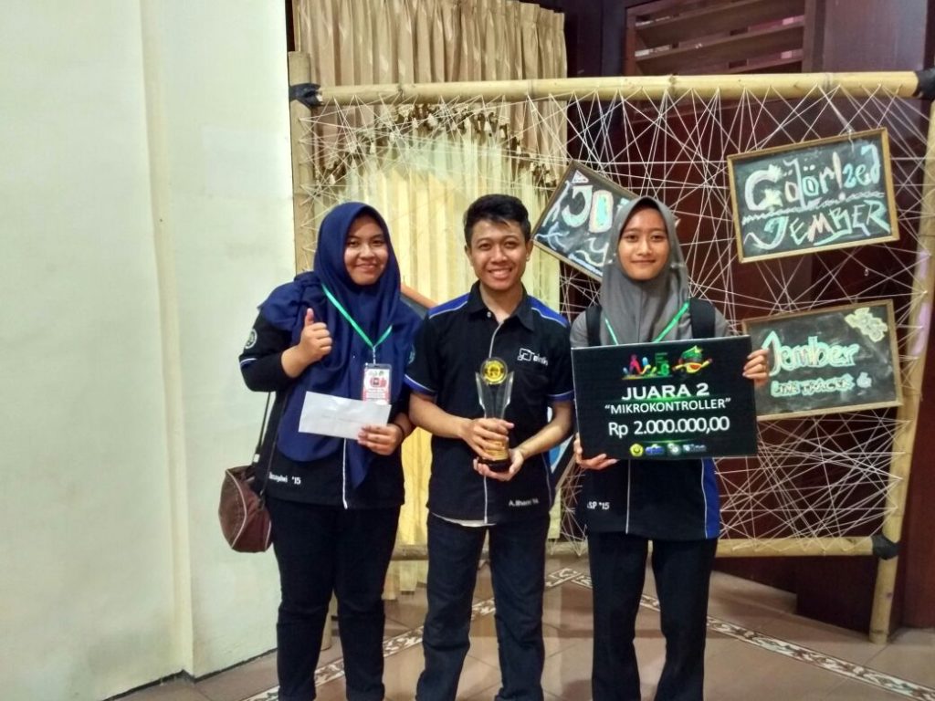 Tim “Plankton TE UM” (Rossy, Ilham, Rima) Meraih Juara 2 Kategori Mikrokontroler di JLT VI