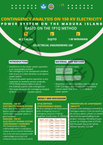 Contingency analysis On 150 kv Electricity Power System on The Madura Island Based on the 1P1Q method