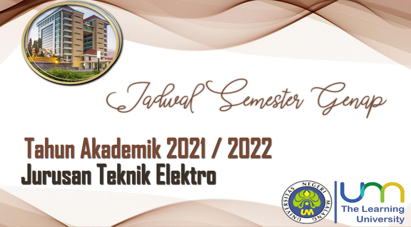 Jadwal Kuliah Departemen Teknik Elektro dan Informatika Semester Genap 2021/2022