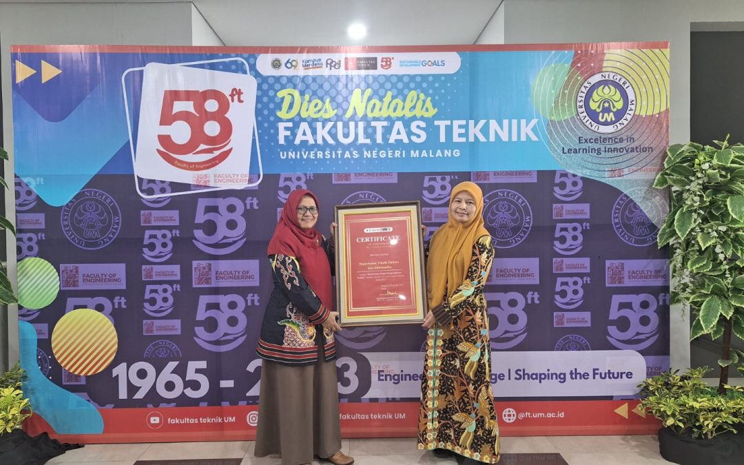 Departemen Teknik Elektro dan Informatika Meraih Penghargaan Sebagai Departemen dengan Pemeringkatan Terbaik dalam Fakultas Teknik Universitas Negeri Malang