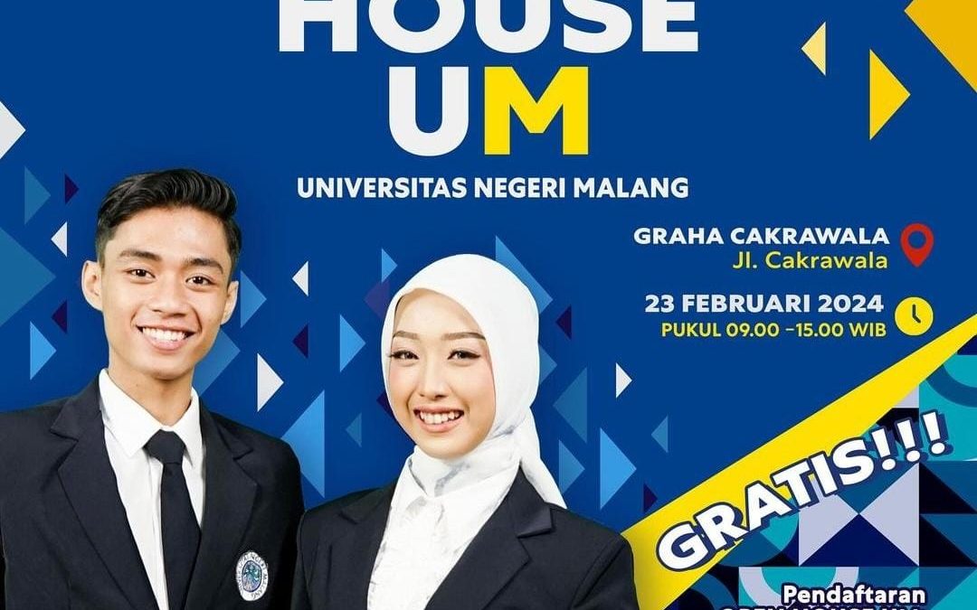 Mari Ikuti dan Semarakan, Open House UM di Graha Cakrawala Universitas Negeri Malang (UM)