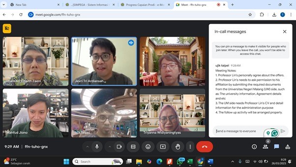 Kolaborasi Internasional: Inisiasi Adjunct Professor antara Universitas Negeri Malang dan National Yang Ming Chiao Tung University, Taiwan